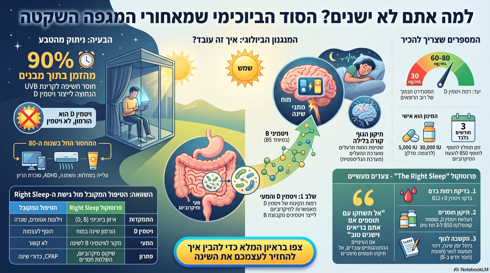הסוד הביוכימי לשינה טובה — אינפוגרפיקה